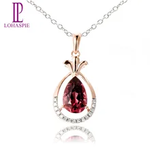 LP алмазные ювелирные изделия 1.69ct натуральный драгоценный камень родолит гранат Твердые 18k 750 кулон, розовое золото ювелирные украшения для подарка на день рождения