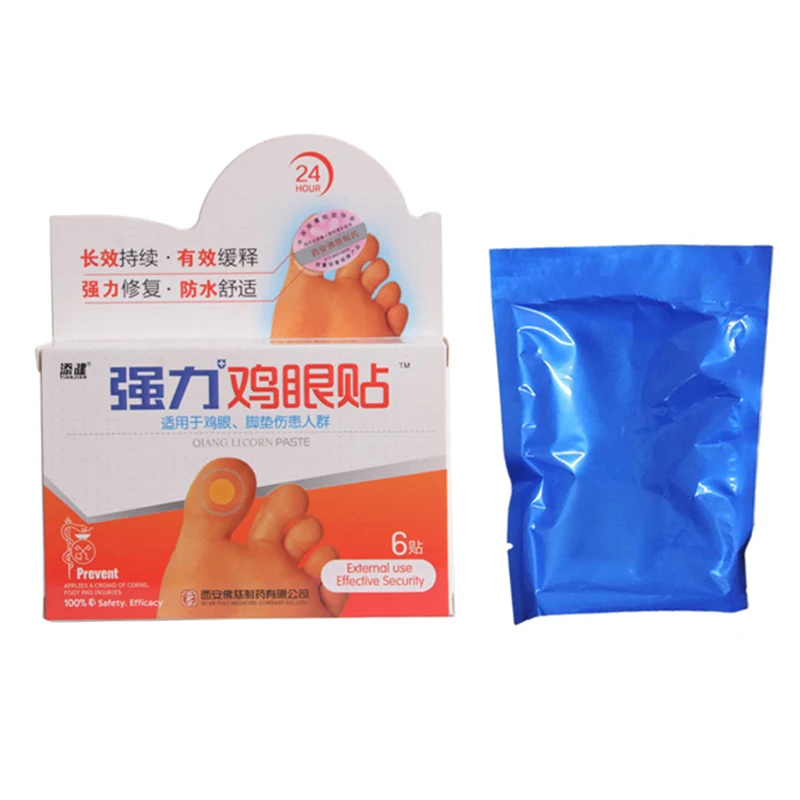 

6 Pcs Medical Calluses Plantar Warts Thorn Plaster Removal Pain Relief Patch Feet Corn Removal Hot Mdf
