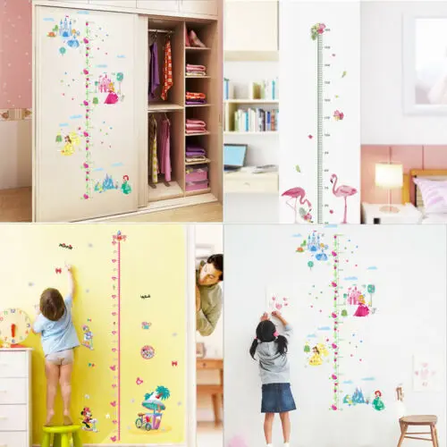 

Minnie Castle Princess Height Chart Cartoon Wall Stickers Vinyl Decal Kids Room Decor Kids Height Chart Measure