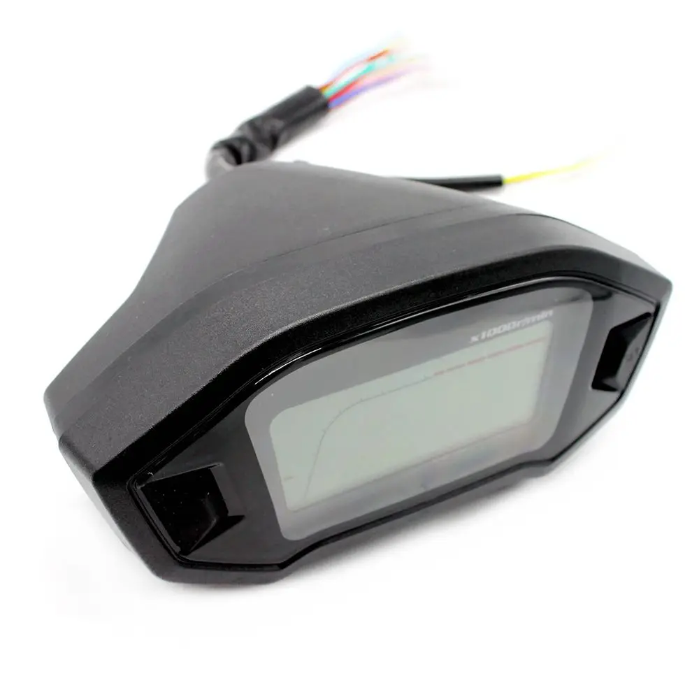 

12V LCD Motorcycle Odometer With Sensor Motorbike Digital Speedometer Tachometer KMH Gauge Backlight 1 2 4 Cylinders