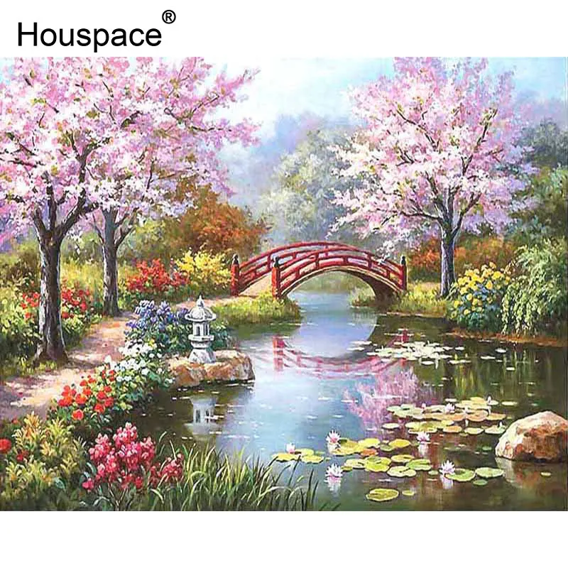 Houspace Fairyland романтическая картина Diy по номерам Картина на холсте домашний декор
