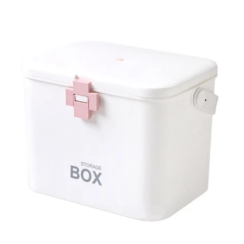 

First Aid Kit Medicine Box Storage Box Plastic Container Emergency Kit Portable Multi-Layer Large Capacity Storage Organizer