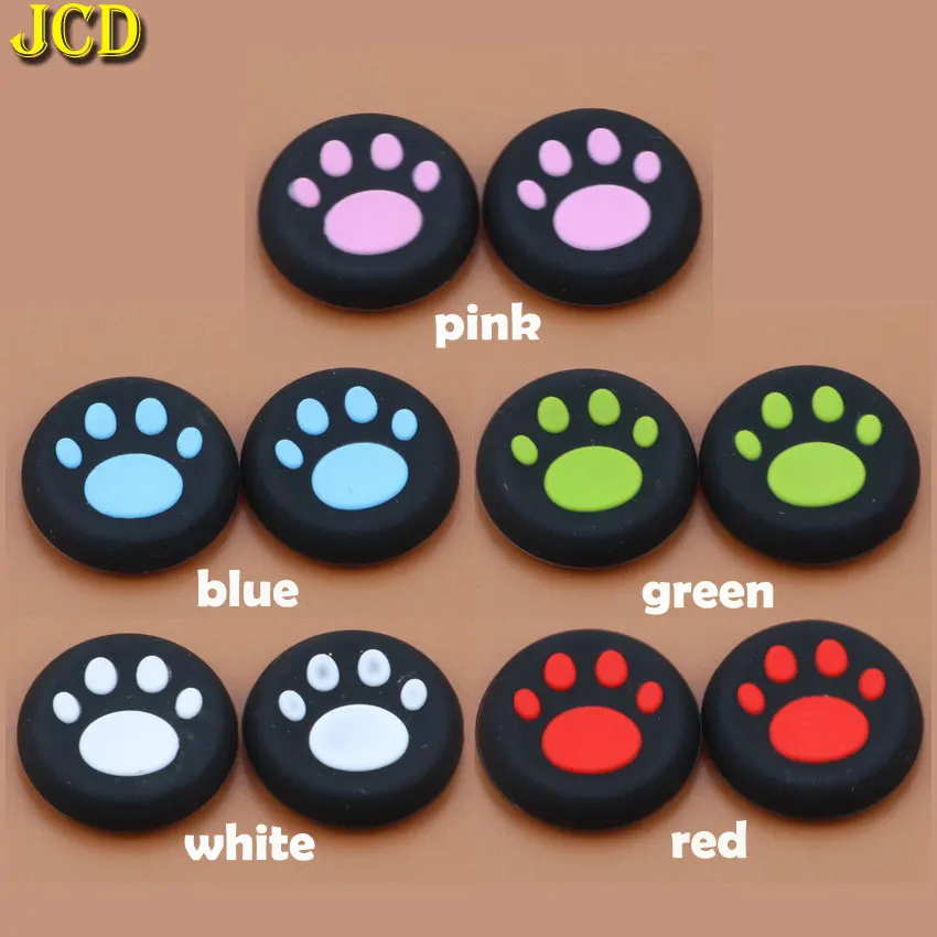 

JCD 2pcs Silicone Analog Joystick Grips Cap for Sony PlayStation 4 for PS4 Controller Cat Claw Joystick Cover