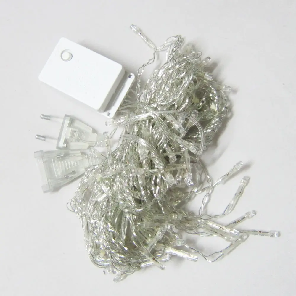 with end plug icicle led string light christmas home party garden