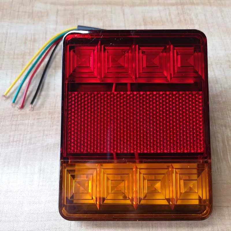 

LED Car Truck Rear Tail Warning Light 8 LEDs Rear Side Lamps Waterproof Cabin Tail Light Assembly for Boat Trailer Caravans 12V
