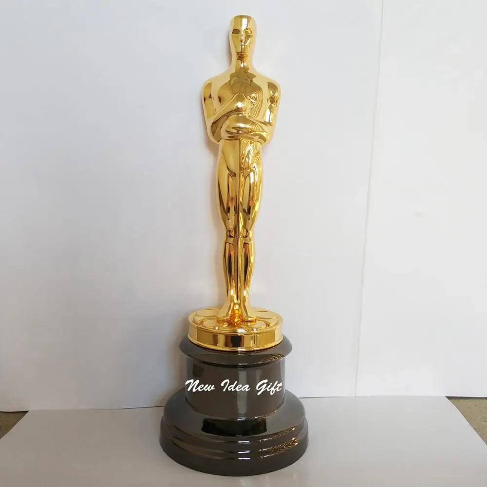 Цинк металл Оскар трофей награды 1:1 настоящий Оскар трофей 24 к Настоящее золото покрытием Оскар сувенир подарок