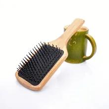 New arrival SY15D5 Bamboo Wooden Combs Paddle Brush Wooden Hair Care Spa Massage Antistatic Comb