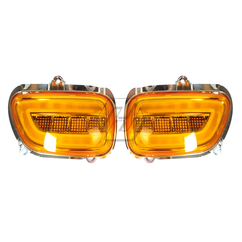 LED Motorcycle Front Side Turn Signal Lights Blinker Case for Honda Goldwing GL1800 GL 1800 2001-20 - 4000020601455