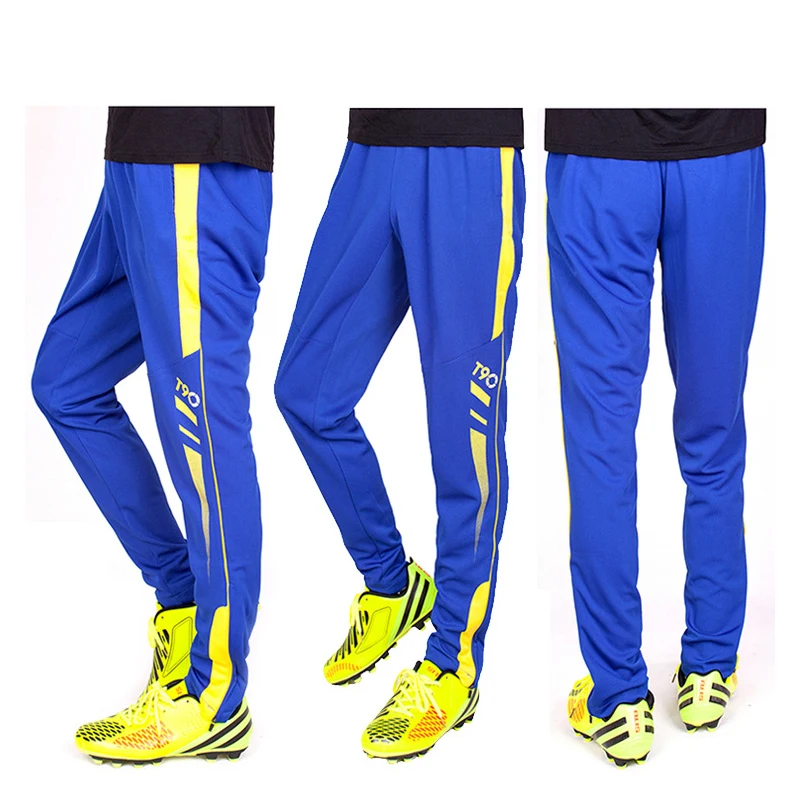 

2019 Adult Football soccer long pants outdoor sport pantalon deportivo hombre Zipper pockets, quick-drying