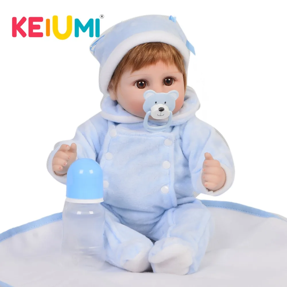 

Charming 18 Inch Dolls Reborn Realistic Silicone 48 cm Soft Vinyl Newborn Baby Doll Real Touch Reborn Bonecas For Kids Playmates