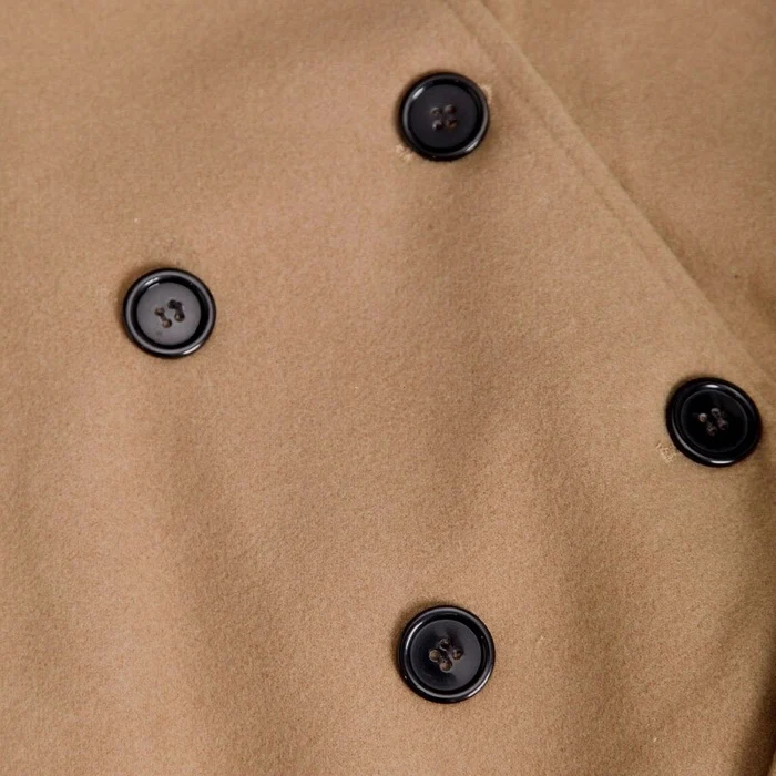 Мужской Уникальный тонкий двусторонний Курукшетра верхняя одежда Длинный дизайн двубортное шерстяное пальто, Мужская модная одежда плюс размер M xxxl
