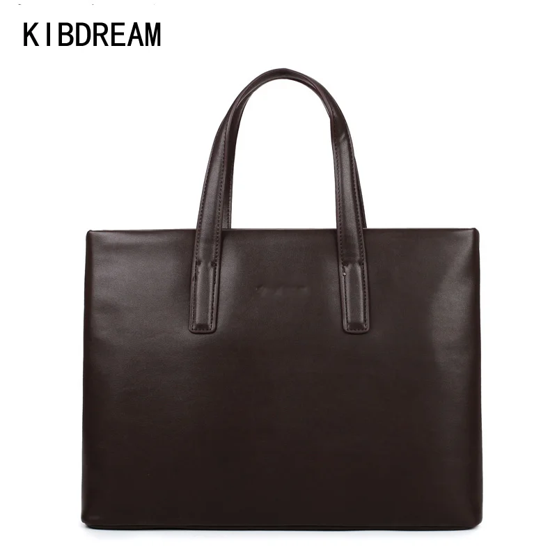 KIBDREAM Pure Men Casual Briefcase Business Shoulder Bag/Pu Leather Messenger Bags Computer Laptop Handbag Bag Free Shipping 2016 polo men casual briefcase business shoulder bag pu leather messenger bags computer laptop handbag bag men s travel bags