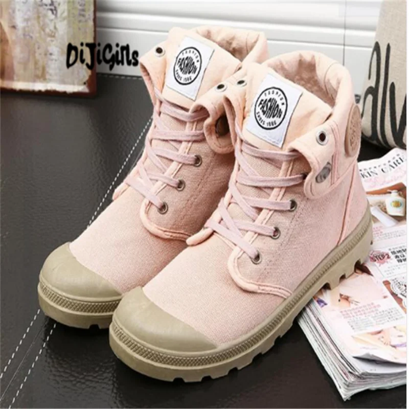 

DIJIGIRLS Women Warm Ankle Boots Fashion Lace-up Waterproof Bootie Warm Flats Heel Footwear Shoes Sneakers Booten