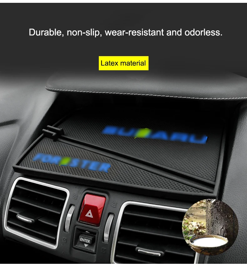 QHCP латекс Автомобильный держатель для телефона на магните, проданы нащего завода приборной панели Противоскользящий липкий коврик подходит для Subaru Forester 2013
