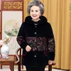 Middle-aged Women's Grandmother Winter Hooded Jackets Warm Thick Loose Corduroy Cotton Coat Large size 5XL Casual Basic Jacket ► Photo 2/6