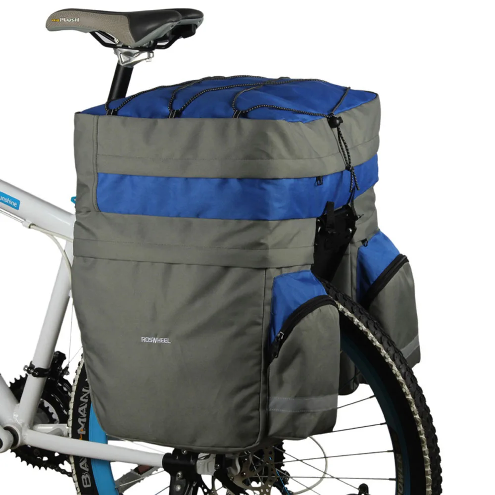 ROSWHEEL 60L Cycling Bicycle Bag Bike Double Side Rear Rack Tail Seat