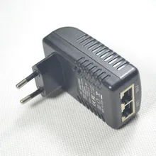 DC 24 В 1A PoE инжектор питания через Ethernet адаптер со светодиодный индикатор питания для поддержки POE устройства США ЕС для ip-камеры