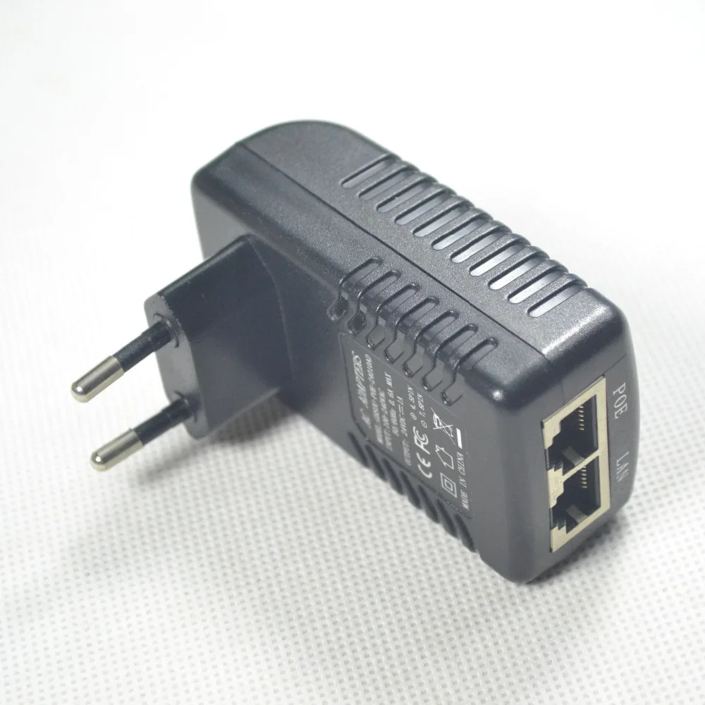 

DC 24V 1A PoE Injector Power Supply Over Ethernet Adapter With LED Power Indicator For Support POE Device US EU for IP CAMERA