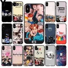 

Yinuona BTS Korea Bangtan Boys Black TPU Soft Rubber Phone Case Cover for Apple iPhone 8 7 6 6S Plus X XS MAX 5 5S SE