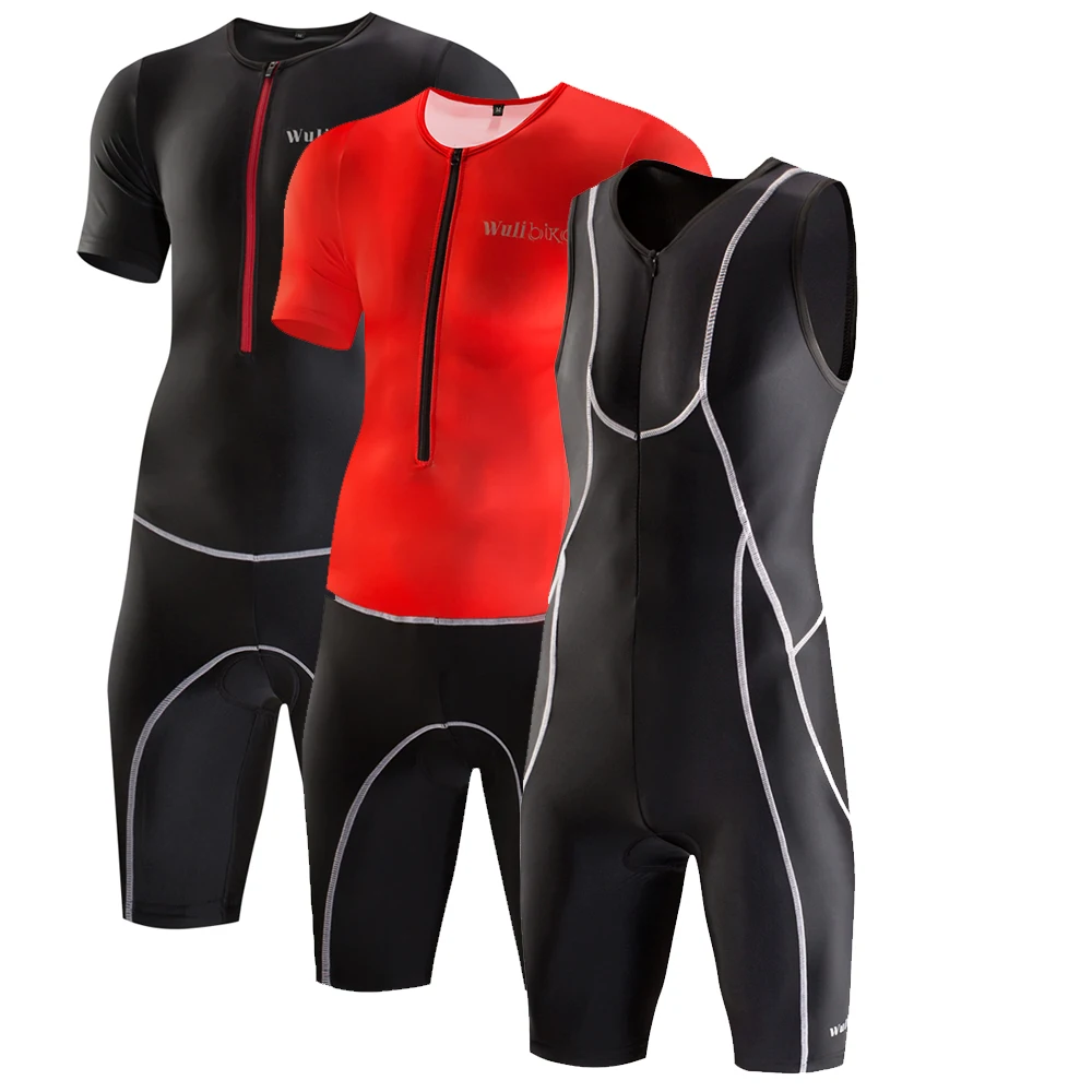 Men's Triathlon Cycling Tri Suit Breathable Jumpsuit Outdoor Sportswear ...