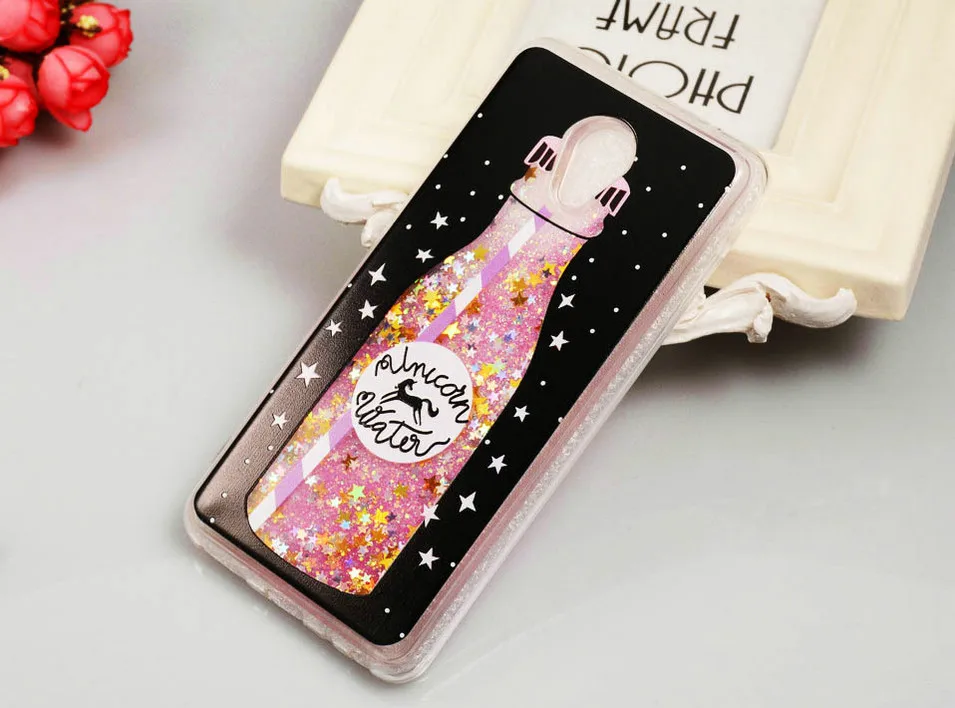 WHAY Cases for Meizu M5 Note Case Glitter Cute Bottle Dynamic Liquid M5Note Cover for Meizu M5Note Case M5 Note Silicone Funda (1)