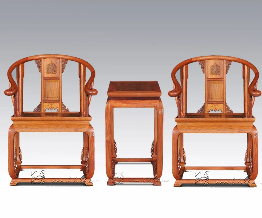 Retro Nostalgia Furniture Sets TWO Armchair and ONE Tea Table Solid Wood China Classical Living Room Coffee Desk Set Rosewood coffee wenge wood furniture ming and qing classical mahogany tea table tea table tea table tea tables cooker