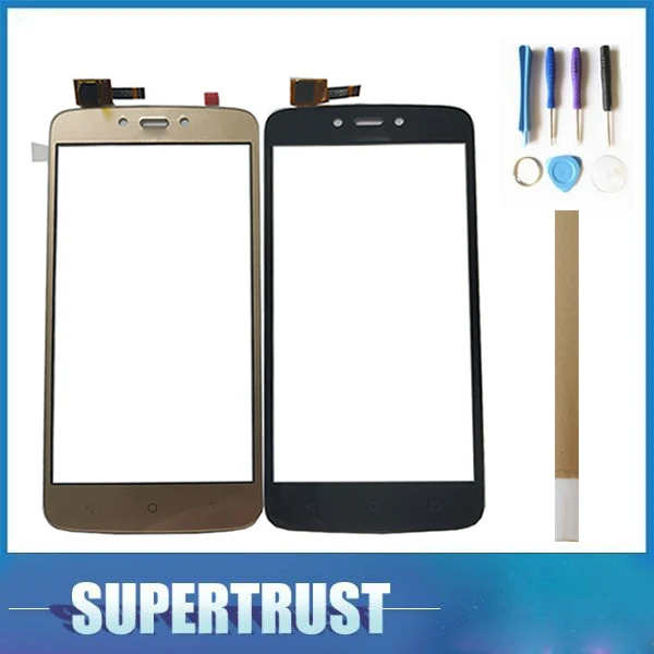 

High Quality 5"For Motorola Moto C Plus XT1721 XT1723 XT1724 XT1725 Touch screen Front Glass Sensor Black Color With Tools&Tape