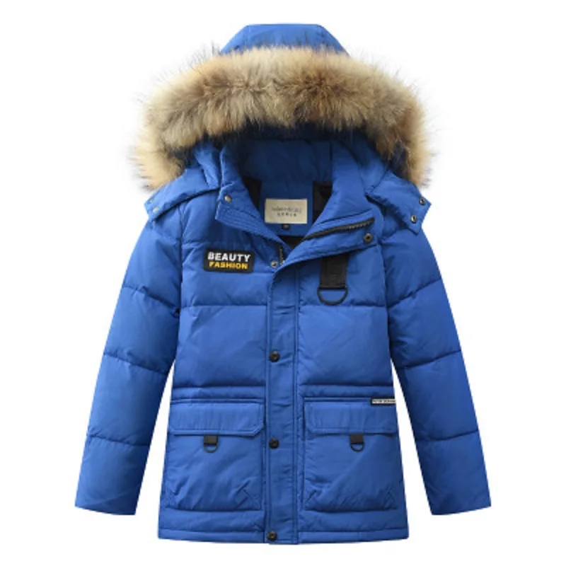

2018 New Korean Kids Children Down Jacket Clothes Boys Girls Winter Coat Long Thickening Child coat for 6 8 10 12 14 Years