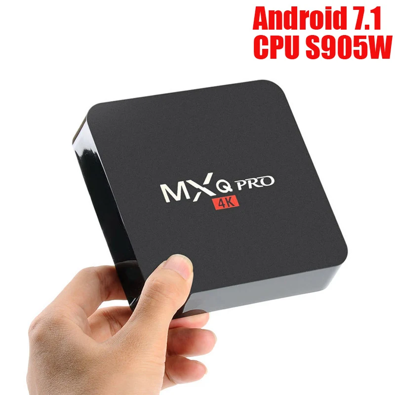 50 шт. mxq Pro 4 к Android 7,1 умные телевизоры Box Amlogic S905W ядра оперативная память 1 ГБ Встроенная 8 оперативная 4 к 2,4 г Wi-Fi Смарт ТВ Box Media Player