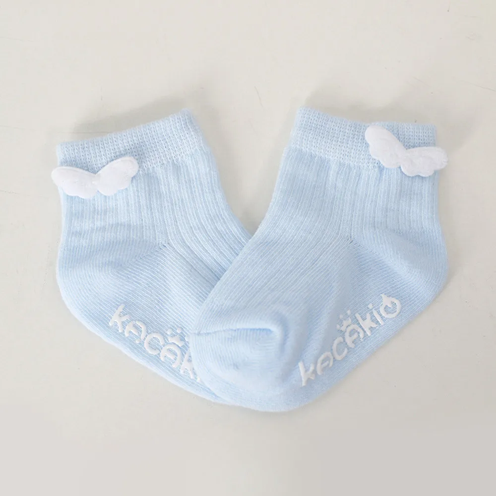 

Infant Baby Socks Girls Boys Comfortable Wings Letter Socks Anti-Slip Baby Socks for Girls Cotton Princess Newborn Socks #IS