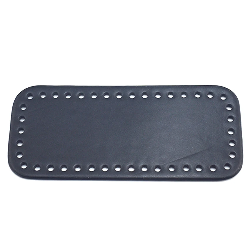18x8cm Bottom for Knitting Bag PU Patent Leather Bag Accessories Rectangle Bottom with Holes Diy Crochet Bag Bottom KZBT017