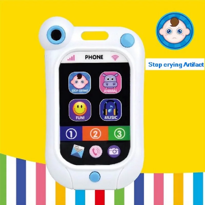 baby bed bell Infant stop crying machine infant toys mobile phone baby Mini Learning Machine toys artifact simulation smartphone