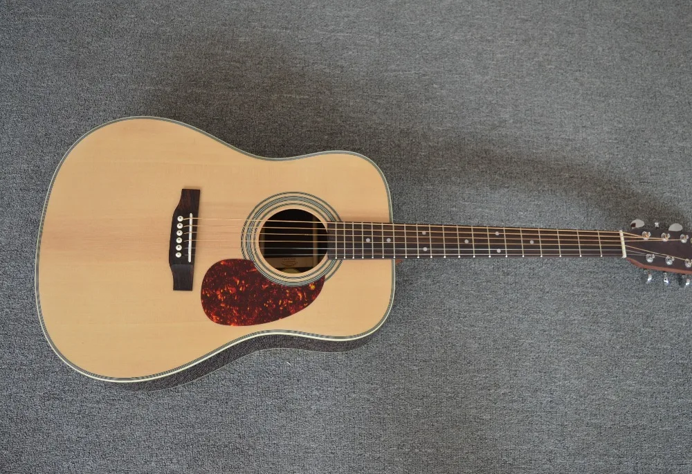 

best quality China factory acoustic gutar;rosewood fretboard with dots inlay;bone saddle bone nut;free shipping
