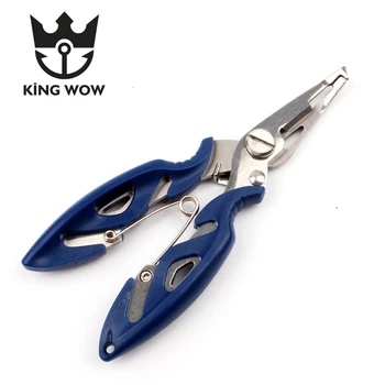 

Mini Fishing Pliers Stainless Steel Anti-Skid Fish Line Cutter Scissors Fish Hook Remover Multifunction Tools New Blue Orange