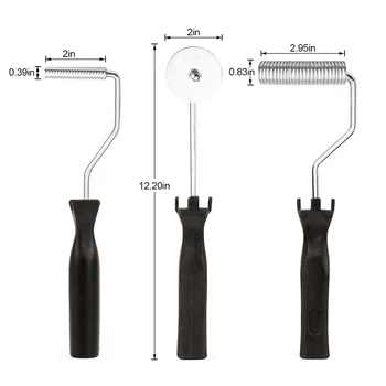 

HOT 3 Pcs Paddle Roller Kit Bubble Fiberglass Laminating for Mold Resin Composite Tub Repair TI99