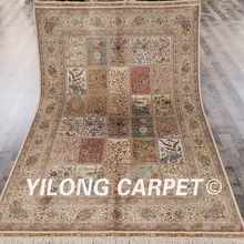 Yilong 5,5 'x8' ручной работы Шелковый персидский коврик Hereke четыре сезона прочный коврик(ZQG073A5.5x8