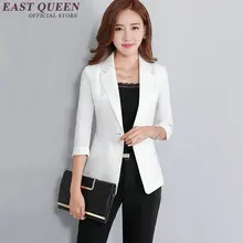 Новое поступление, женские блейзеры с одиночной пуговицей, блейзер femme, Офисная форма, дизайн, женский белый блейзер, плюс размер AA2355 YQ