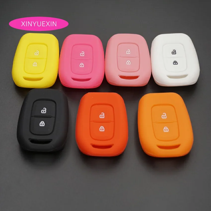 Силиконовый чехол для автомобильного ключа Xinyuexin Renault Scenic Master Megane Duster Logan Clio Captur с