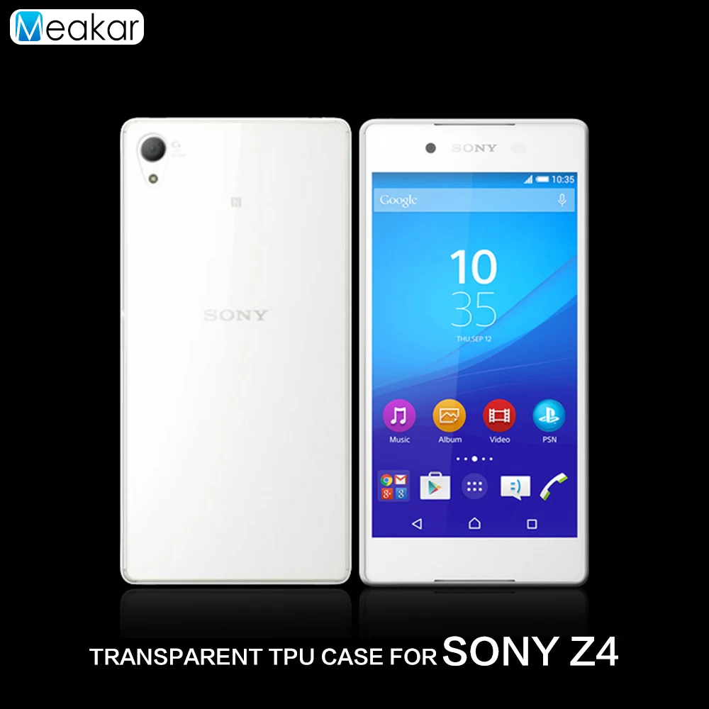 Прозрачный Мягкий ТПУ силиконовый чехол 5 2 для Sony Xperia Z4 задней панели сотового