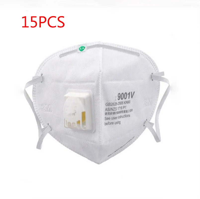 5/10/15/20 шт. 3 м 9001V женский маски складной защитная маска PM2.5 одноразовый фильтр маска частиц пыли респиратор - Цвет: Белый