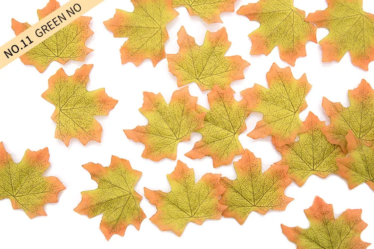 200 шт./лот искусственный шелк кленовые листья многоцветный поддельные Осенний лист книги по искусству Скрапбукинг Подарочная коробка д