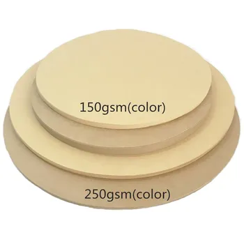 

50 Pcs Circular Thick Hard Cardboard DIY Sketch Drawing Paper Hand-painted Framed Background Cover Origami Scrapbook Decor Paper