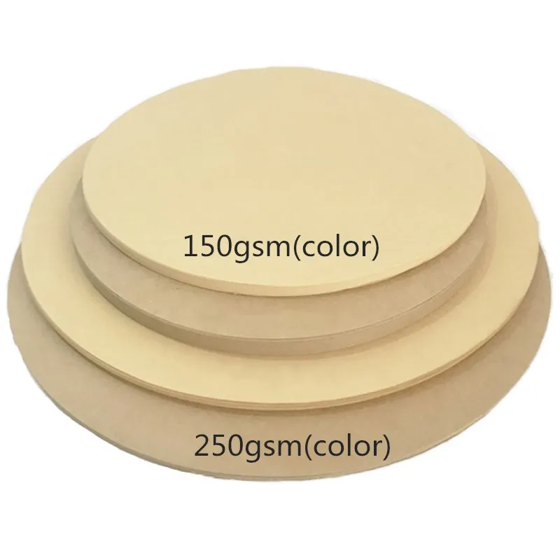 

50 Pcs Circular Thick Hard Cardboard DIY Sketch Drawing Paper Hand-painted Framed Background Cover Origami Scrapbook Decor Paper