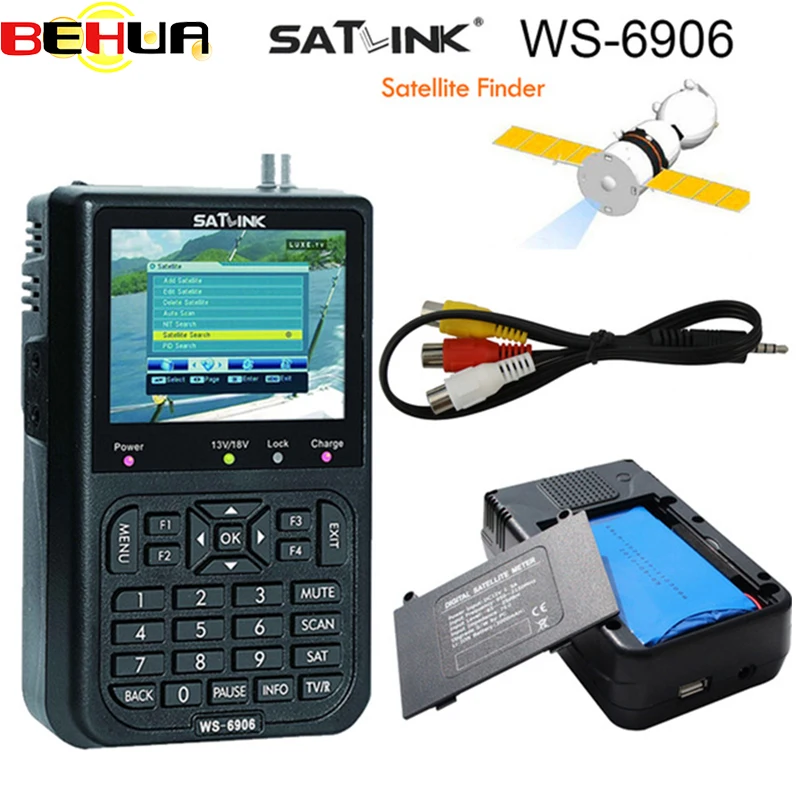 Оригинал спутниковая связь WS 6906 спутниковый искатель Sat DVB S2 FTA Band Satlink Цифровой