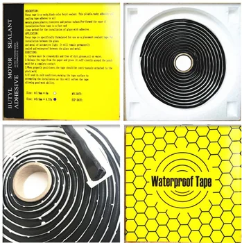 

JGAUT Black Snake BUTYL RUBBER GLUE For HID LED Headlight Sealant DIY Car Door Seal Taillight Glue Tapes