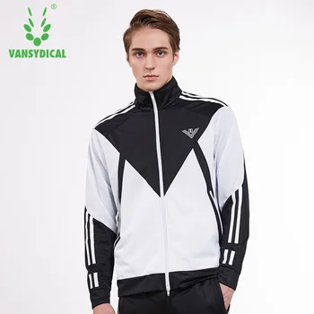 

Vansydical Sports Jackets Autumn Winter Men's Running Long Sleeve Zipper Windproof Sportswear Outdoor Fitness Workout Tops