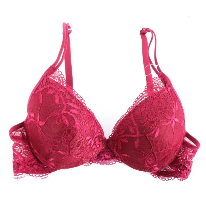 Candy Colors Lady Bra Set Intimo Satin Pizzo Ricamo Reggiseni Set Con Mutandine_voghion.com