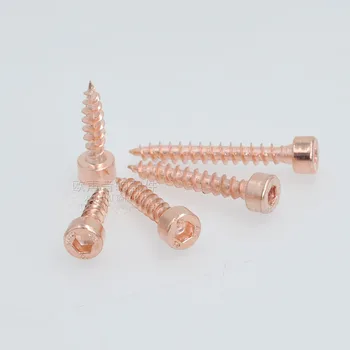 

10pcs/lot High Quality Hexagon Self-tapping Screw Connector Speaker Horn Screws M4 Copper Plated Screws Available in Four Sizes