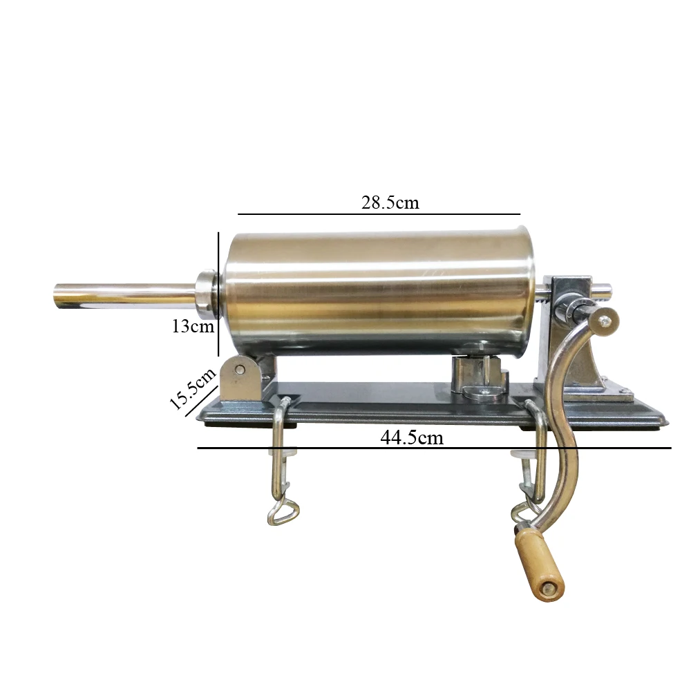 4л горизонтальный колбасный шприц Наполнитель из нержавеющей стали домашний стол Колбаса чайник кухонный инструмент Мясорубка колбаса производитель