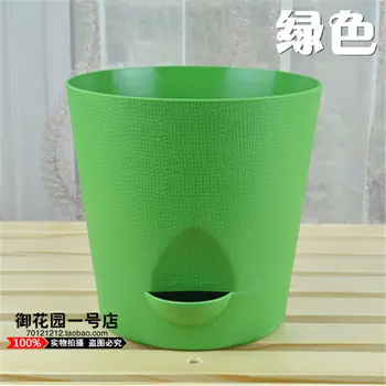 

Automatic watered flowerpot potted plastic resin lazy office